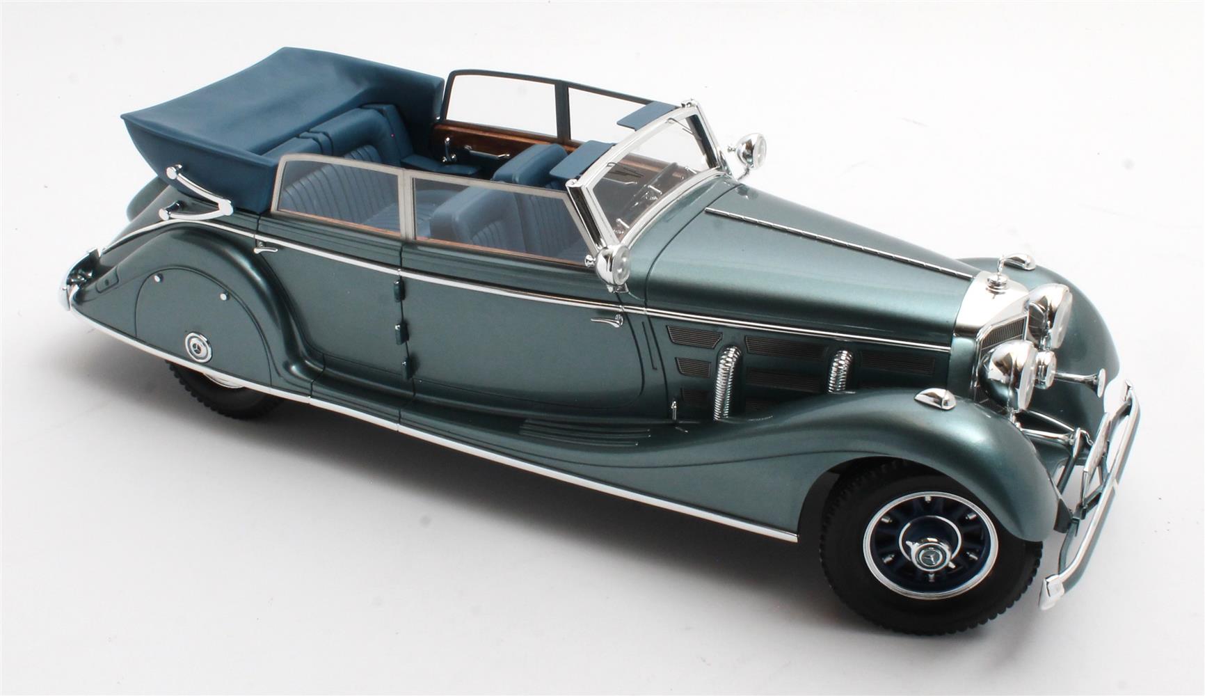 Mercedes-Benz W07 Grosser Cabriolet D Open 1936 Blauw - 1:18